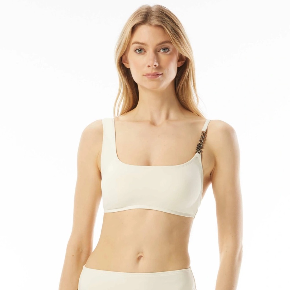 MICHAEL Michael Kors Logo Chain Bikini Top